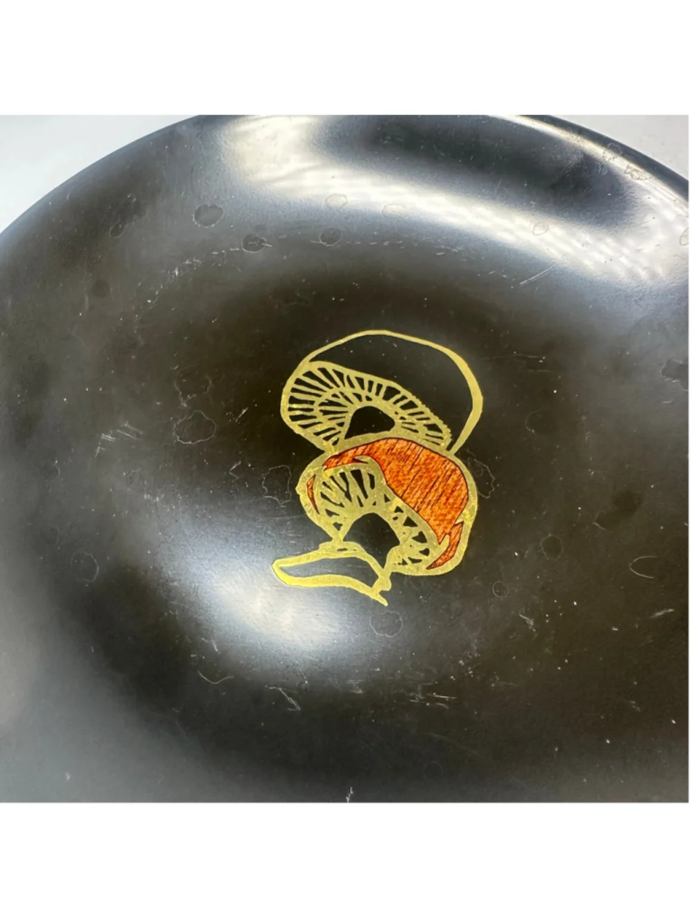 Vintage Couroc of Monterey Mid-Century Inlaid Mushroom Bowl / Plate